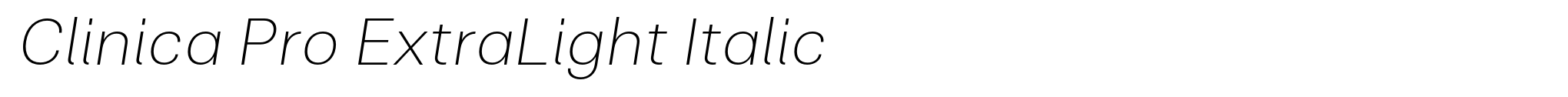 Clinica Pro ExtraLight Italic image